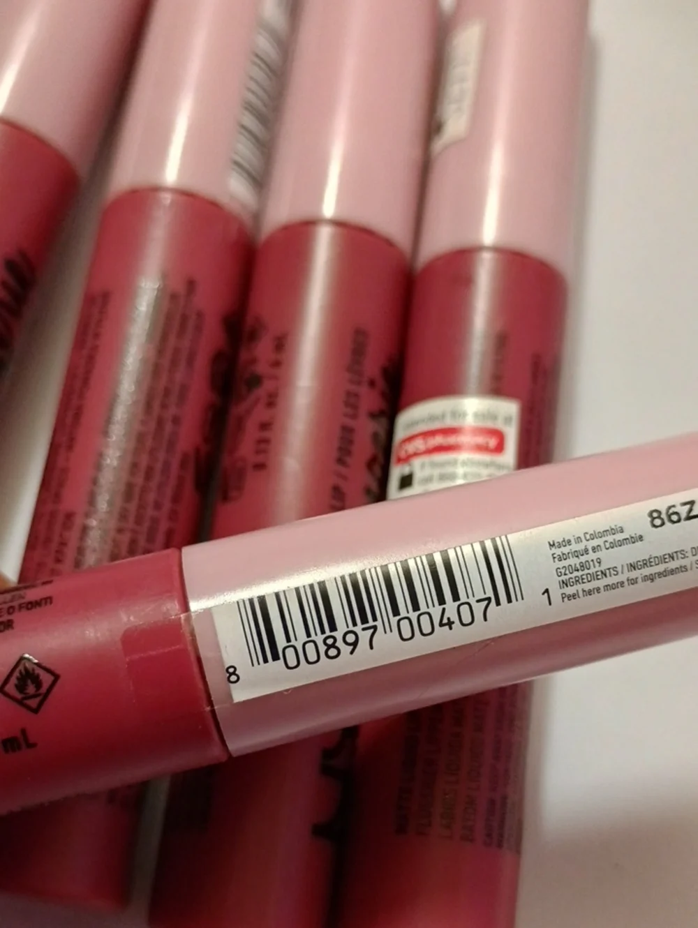 5 x NYX Lip Lingerie XXL Matte Liquid Lipstick, 16 Unlaced